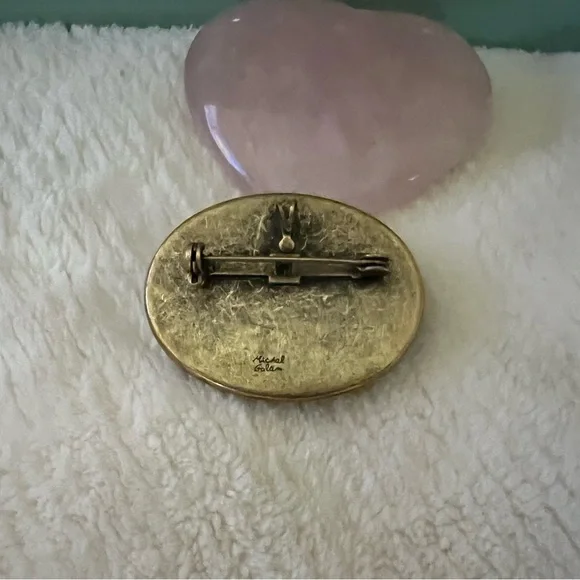 Michal Golan Brooch Pendant 24K Gold Electroplate - Picture 4 of 5